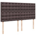 Pat box spring cu saltea, maro închis, 200x200 cm, textil - WALTI WALTI
