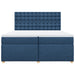 Pat box spring cu saltea, albastru, 200x200 cm, textil - WALTI WALTI