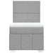 Pat continental cu saltea, gri deschis, 80x200 cm, textil - WALTI WALTI