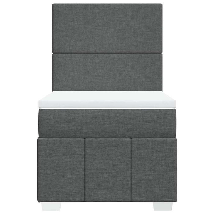 Pat box spring cu saltea, gri închis, 80x200 cm, textil - WALTI WALTI