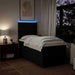 Pat box spring cu saltea, negru, 80x200 cm, textil - WALTI WALTI