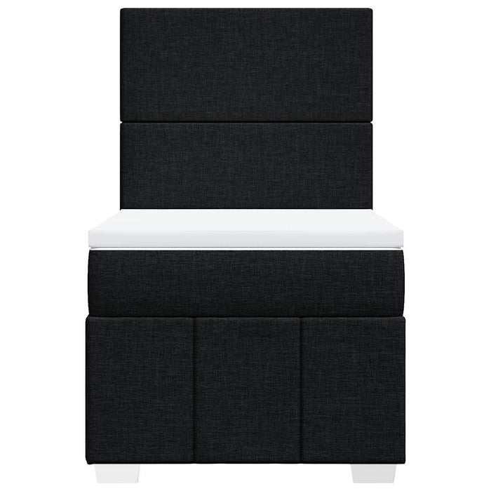 Pat box spring cu saltea, negru, 80x200 cm, textil - WALTI WALTI