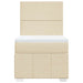 Pat box spring cu saltea, crem, 80x200 cm, textil - WALTI WALTI