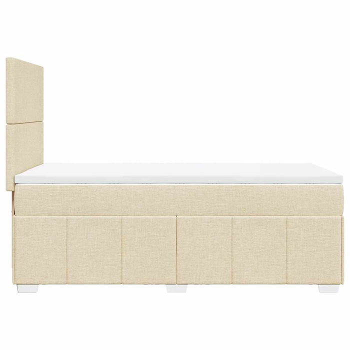 Pat box spring cu saltea, crem, 80x200 cm, textil - WALTI WALTI