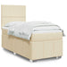 Pat box spring cu saltea, crem, 80x200 cm, textil - WALTI WALTI