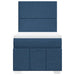 Pat box spring cu saltea, albastru, 80x200 cm, textil - WALTI WALTI