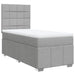 Pat continental cu saltea, gri deschis, 80x200 cm, textil - WALTI WALTI