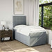 Pat continental cu saltea, gri deschis, 80x200 cm, textil - WALTI WALTI