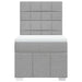Pat continental cu saltea, gri deschis, 80x200 cm, textil - WALTI WALTI