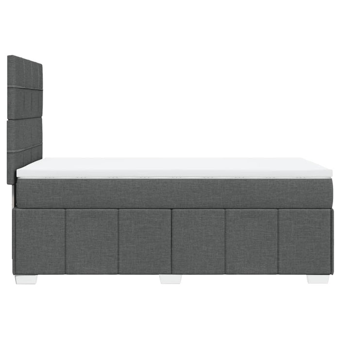 Pat box spring cu saltea, gri închis, 80x200 cm, textil - WALTI WALTI