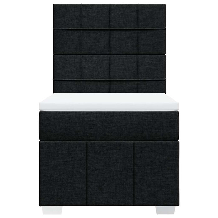 Pat box spring cu saltea, negru, 80x200 cm, textil - WALTI WALTI