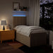 Pat box spring cu saltea, crem, 80x200 cm, textil - WALTI WALTI