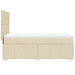 Pat box spring cu saltea, crem, 80x200 cm, textil - WALTI WALTI