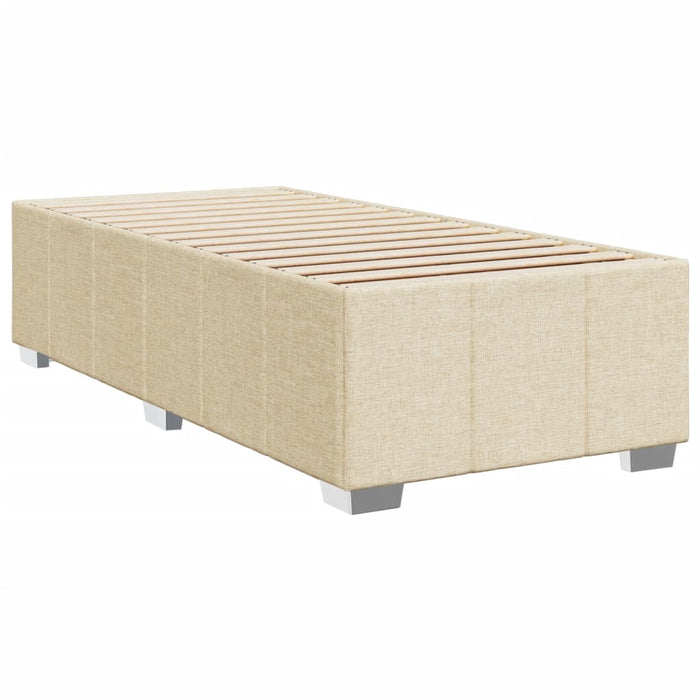 Pat box spring cu saltea, crem, 80x200 cm, textil - WALTI WALTI