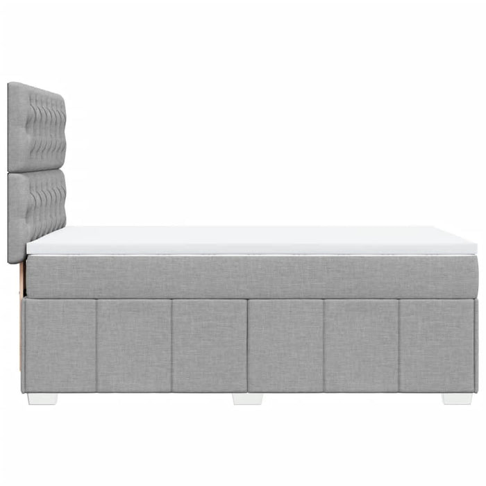 Pat continental cu saltea, gri deschis, 80x200 cm, textil - WALTI WALTI