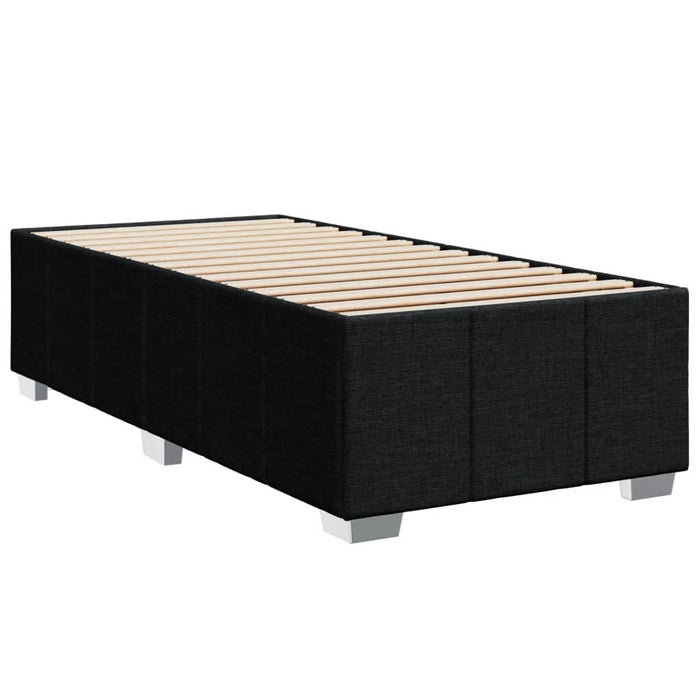 Pat box spring cu saltea, negru, 80x200 cm, textil - WALTI WALTI