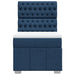 Pat box spring cu saltea, albastru, 80x200 cm, textil - WALTI WALTI