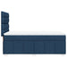 Pat box spring cu saltea, albastru, 80x200 cm, textil - WALTI WALTI
