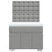 Pat continental cu saltea, gri deschis, 80x200 cm, textil - WALTI WALTI