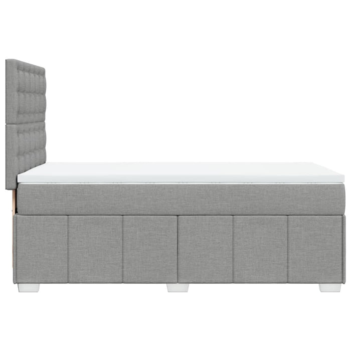 Pat continental cu saltea, gri deschis, 80x200 cm, textil - WALTI WALTI