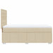 Pat box spring cu saltea, crem, 80x200 cm, textil - WALTI WALTI