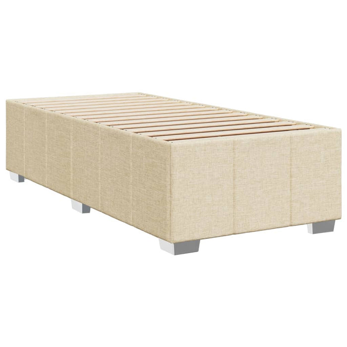 Pat box spring cu saltea, crem, 80x200 cm, textil - WALTI WALTI