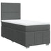 Pat box spring cu saltea, gri închis, 90x190 cm, textil - WALTI WALTI