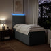 Pat box spring cu saltea, gri închis, 90x190 cm, textil - WALTI WALTI