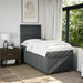 Pat box spring cu saltea, gri închis, 90x190 cm, textil - WALTI WALTI