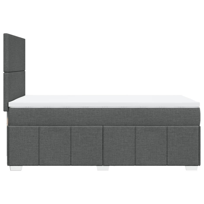 Pat box spring cu saltea, gri închis, 90x190 cm, textil - WALTI WALTI