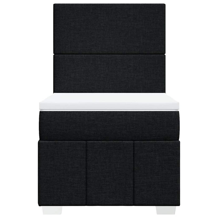 Pat box spring cu saltea, negru, 90x190 cm, textil - WALTI WALTI