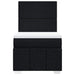 Pat box spring cu saltea, negru, 90x190 cm, textil - WALTI WALTI