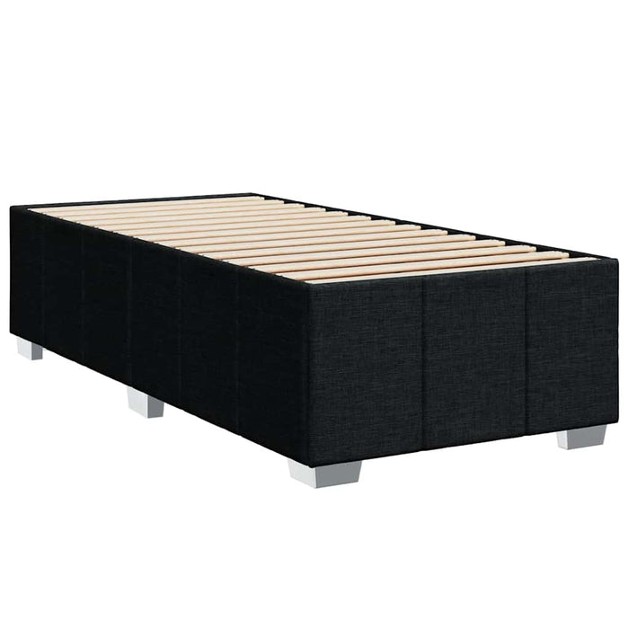Pat box spring cu saltea, negru, 90x190 cm, textil - WALTI WALTI