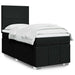 Pat box spring cu saltea, negru, 90x190 cm, textil - WALTI WALTI
