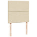 Pat box spring cu saltea, crem, 90x190 cm, textil - WALTI WALTI