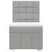 Pat box spring cu saltea, gri deschis, 90x190 cm, textil - WALTI WALTI