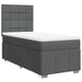 Pat box spring cu saltea, gri închis, 90x190 cm, textil - WALTI WALTI