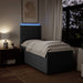 Pat box spring cu saltea, gri închis, 90x190 cm, textil - WALTI WALTI