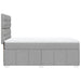 Pat box spring cu saltea, gri deschis, 90x190 cm, textil - WALTI WALTI
