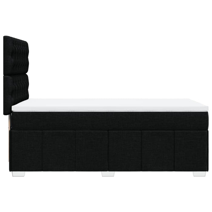 Pat box spring cu saltea, negru, 90x190 cm, textil - WALTI WALTI