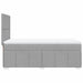 Pat box spring cu saltea, gri deschis, 90x200 cm, textil - WALTI WALTI