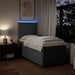 Pat box spring cu saltea, gri închis, 90x200 cm, textil - WALTI WALTI