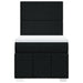 Pat box spring cu saltea, negru, 90x200 cm, textil - WALTI WALTI