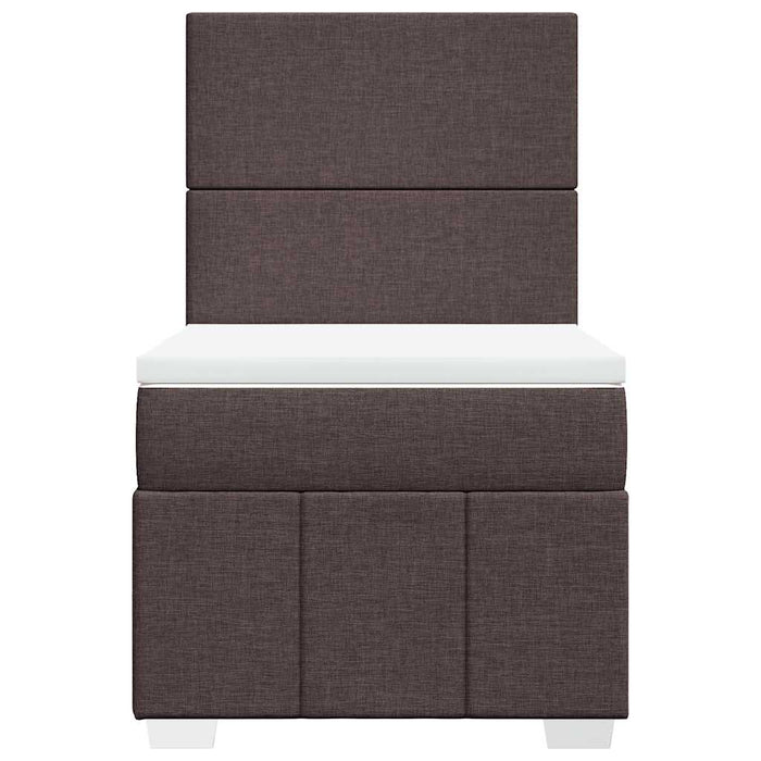 Pat box spring cu saltea, maro închis, 90x200 cm, textil - WALTI WALTI