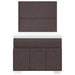 Pat box spring cu saltea, maro închis, 90x200 cm, textil - WALTI WALTI