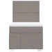 Pat box spring cu saltea, gri taupe, 90x200 cm, textil - WALTI WALTI