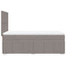 Pat box spring cu saltea, gri taupe, 90x200 cm, textil - WALTI WALTI