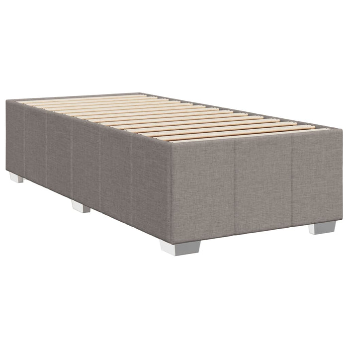 Pat box spring cu saltea, gri taupe, 90x200 cm, textil - WALTI WALTI