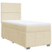Pat box spring cu saltea, crem, 90x200 cm, textil - WALTI WALTI