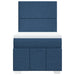 Pat box spring cu saltea, albastru, 90x200 cm, textil - WALTI WALTI